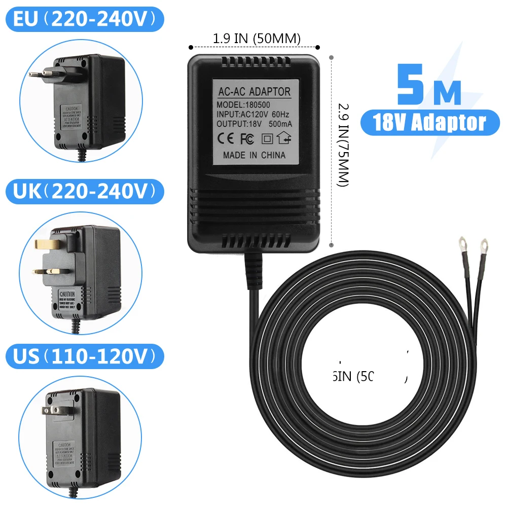 plugue eua, reino unido e ue, 18v,