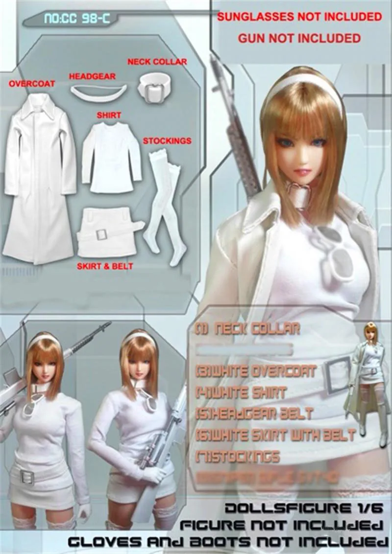1/6 Scale Femal white leather Suit | Игрушки и хобби