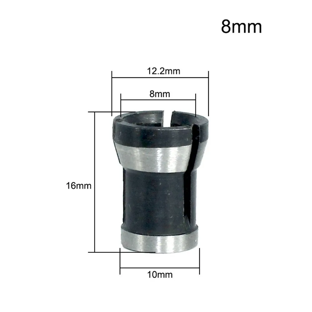 3Pcs Collets 6/6.35/8mm Shank Router Bit Extension Collet Chuck