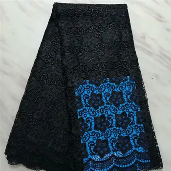 

African Tulle Lace Fabric 5 Yards Water Soluble New Arrival Nigerian Cord Lace Guipure Laces Fabrics High Quality For Dress