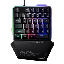 Gaming Keyboard Mechanical One-Handed Keyboard for Mobile Game Left Hand Keyboard gaming keyboard mini k109 one hand 38 keys operation mobile games external connection mechanical keyboard for computer laptops