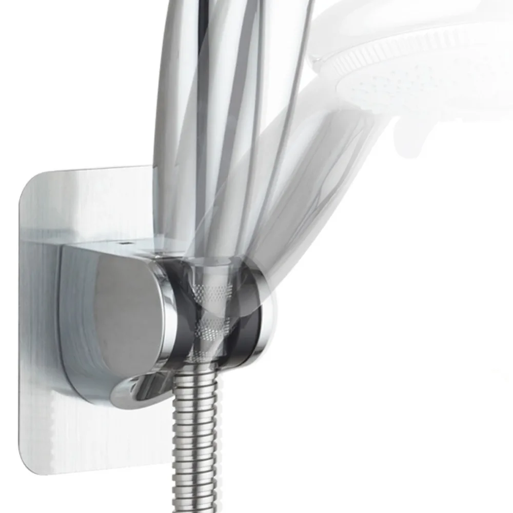 Регулируемый хромированный самоклеящийся кронштейн для душевой лейки в ванную
