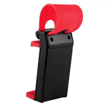 

1× Car Interior GPS Phone Holder Mount Stand Steering Wheel Clip Accessories Red Easy To Install