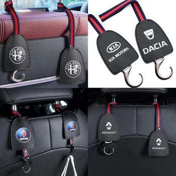 

2PCS Car emblem Car Seat Back Hook Portable Multifunction Clip Car styling for Toyota Ford Jeep Lexus Renault Opel Kia Nissan