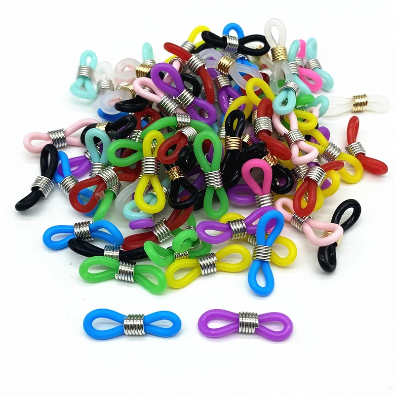 100 Stuks DIY Siliconen Rubber Stoppers Bead Spacer Ringen voor Charm Armband Maken, Zwart en Helder 5mm - Zwart