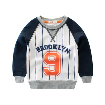

Toddler Boys Casual Sport Sweatshirt For Boys Girls Striped Cotton Sweater Kids Tops Autumn Winter Children Clothes 2-7 Years