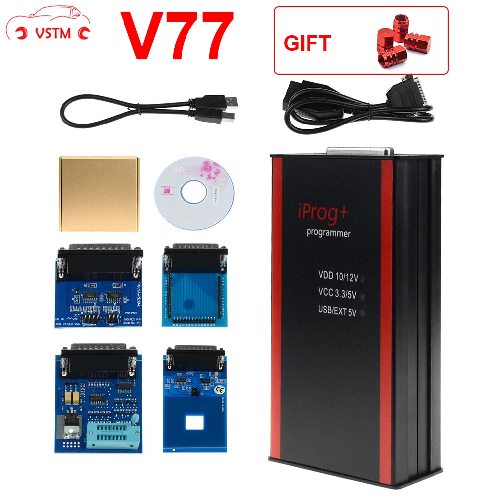 

V77 Iprog+ Iprog Pro Programmer Support IMMO + Mileage Correction + Airbag Reset till the year 2019 Replace Carprog/Full
