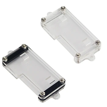 

RISE-2 Pcs Acrylic Case Box Enclosure Shell for Bbc Micro-Bit Kits,Transparent & Black + transparent