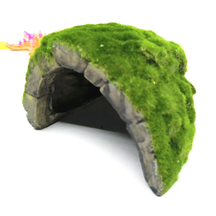 New Reptiles Habitat Decoration Hiding Cave Fish Turtle Tank Basking Ornament NE