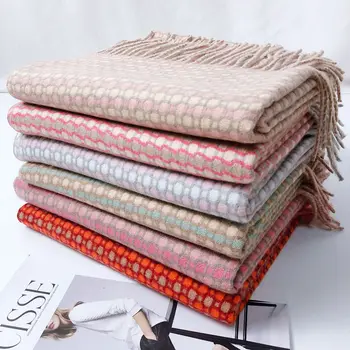 

Autumn and winter 2019Korean new cashmere style fashion trend women's scarf thickening increase warm scarf shawl infinity scarf