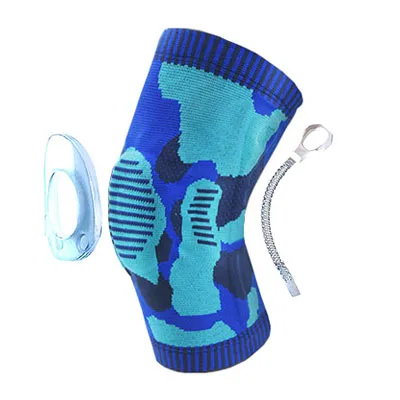 1 PC Compression Knee Sleeve Knee Brace Pads Support Running Basketball Knee Joint Protection Sports Silicone Collision Kneepads - Цвет: 65 Camouflage blue