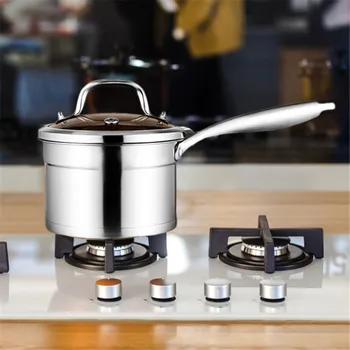 

Stainless Steel Soup Pots Milk Pan Pot Cookware Baby Food Supplement Pot Double boilers Bottom Saucepan