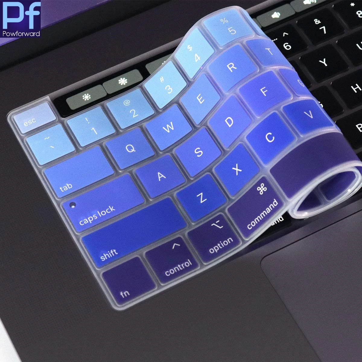 Для MacBook Pro 16 дюймов 2019 Сенсорная панель и Touch ID A2141 Радужный Цвет Силиконовая