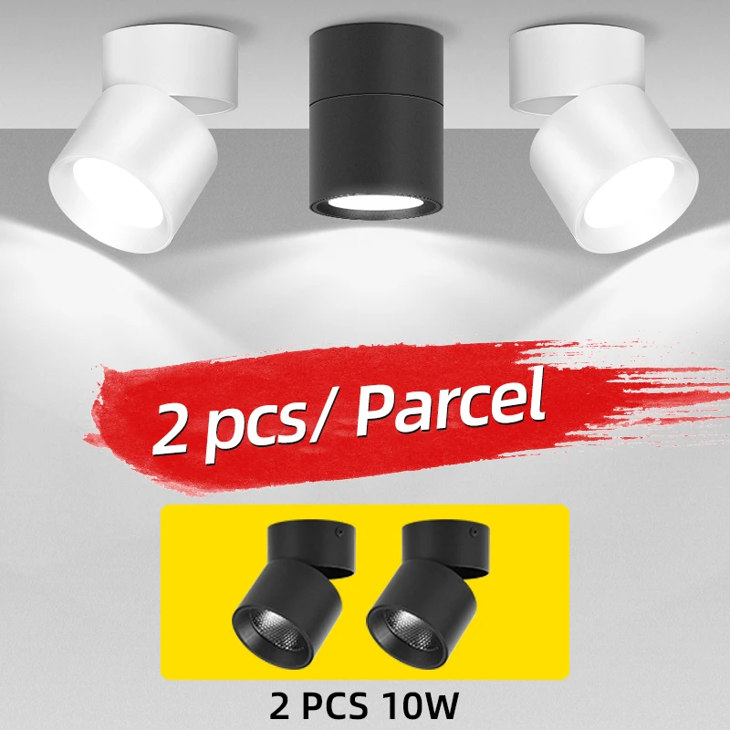 Foldable Cob Led Track Lights Surface Mounted Spotlights Adjustable Angle Track Lighting Spot Lights For Home Kitchen Store Track Lighting Aliexpress