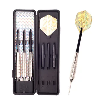 

3Pcs 22g Professional Darts Stainless Steel Tip Silver Plated Barrel Aluminum Shaft Laser Flight Competition Training Dart