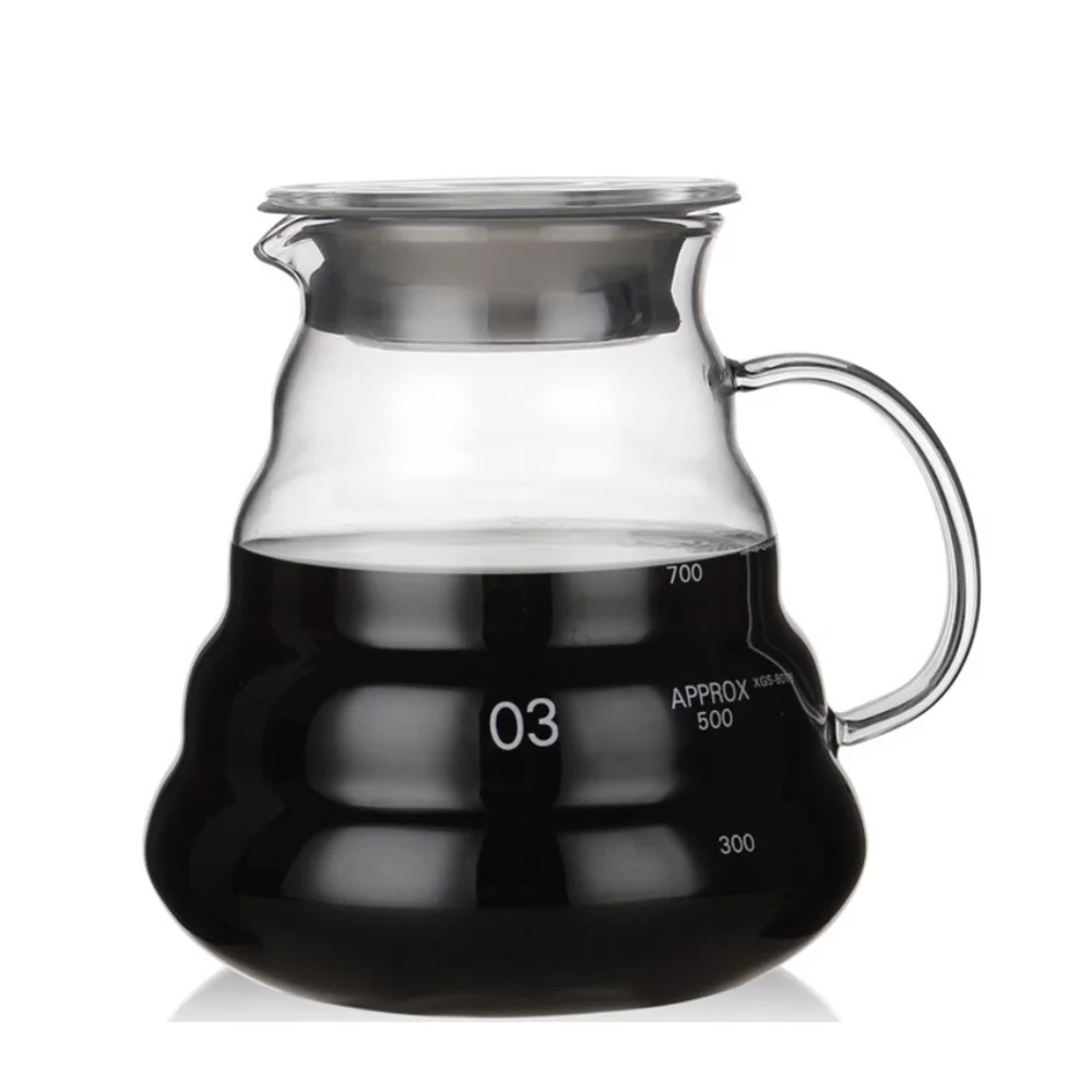 780ML Термостойкий V60 залить над кофе капельница стеклянный сервер кофе горшок Кофе чайник пивоварня бариста Перколятор - Цвет: 780ML