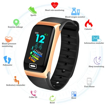 

Bluetooth Smart Watch Men Women Blood Pressure Monitor Waterproof Fitness Tracker Bracelet Heart Rate Smartwatch For Android IOS