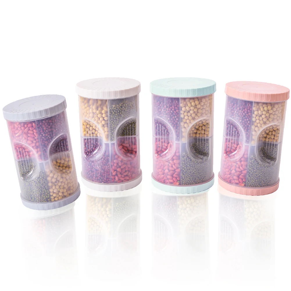 2.5 L Food Sealed Container With Closed Rotating Lid 4 Compartments