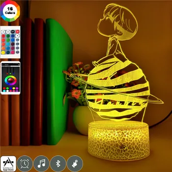 

Smart Phone Control Anime Le Petit Prince 3d Led Night Light Color Change for Children Bedroom Decoration Brithday Gifts Lamp