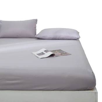 

24 Solid Color Mattress Pad With Elastic Waterproof Bed Fitted Sheet Mattress Cover Wetting Breathable Protector Cover Anti-mite