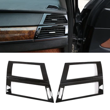 

2pcs Side Air Condition Vent Outlet Trim For BMW X5 X6 E70 E71 2008-13 Gloss Black
