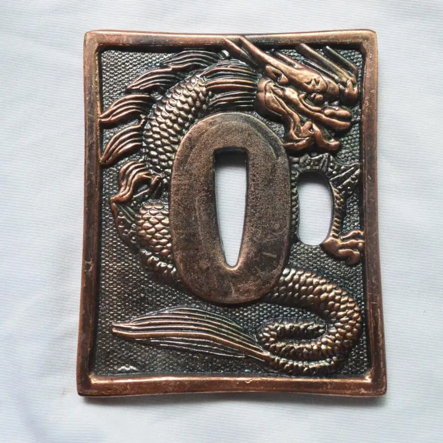 Ручная работа из сплава защита дракона Tsuba для японских фотографий Япония