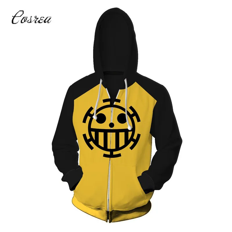

One Piece Luffy Hoodies Trafalgar Cosplay 3D Hoodies for Spring and Autumn Pullovers Anime Funny Cartoon Hoodie Sweatshirt