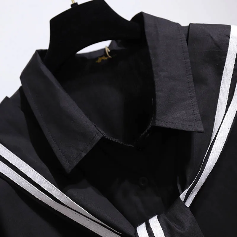 스티치 숄 가짜 투피스 반팔 셔츠 드레스, 플러스 사이즈 여성 드레스, 150Kg 가슴 157cm, 6XL 7XL 8XL 9XL 10XL