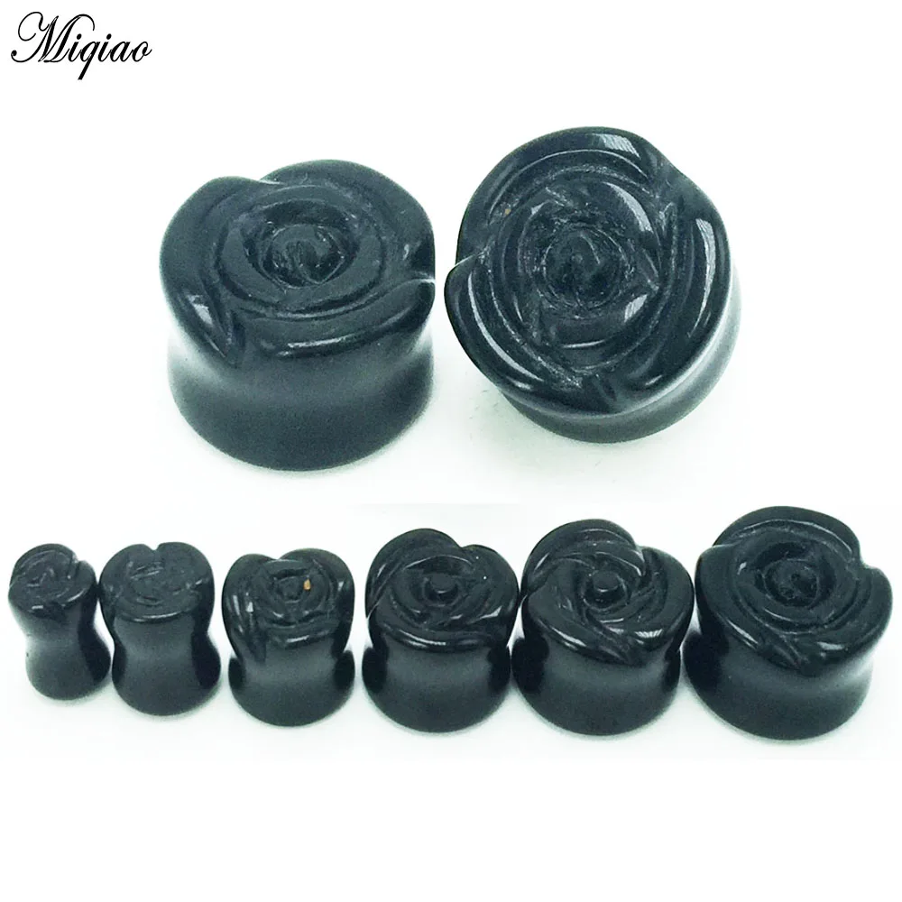 

Miqiao 1pair Ear Gauges Stone Ear Tunnels Plugs Piercing Jewelry Ear Stretchers Expander Plugs and Tunnels 6-16mm