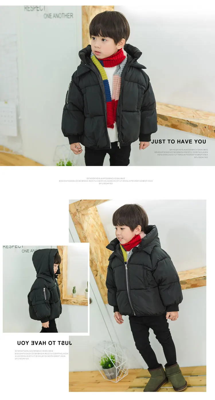 Jaqueta infantil de algodão acolchoado, casaco coreano,