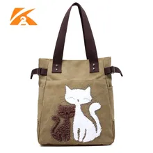 Новые летние Стиль бархат бурения кошка Сумки-холсты для женщин, сумка в руку, сумка на плечо, сумка для пеленок