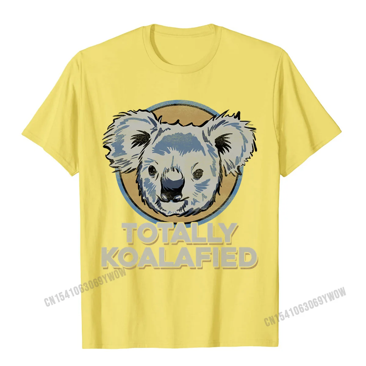 Casual Casual Tops Tees Short Sleeve for Men Cotton Fabric NEW YEAR DAY Crew Neck Tshirts Crazy T-shirts Special Totally Koalafied Shirt - Koala Bear Gifts - Punny Tshirts__1021 yellow