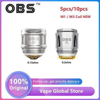 

Original 5pcs 10pcs OBS Draco Replacement Coil 0.15ohm M3 E-cig Coils / 0.2ohm M1 Coil for OBS Cube VW Kit / Draco Starter Kit