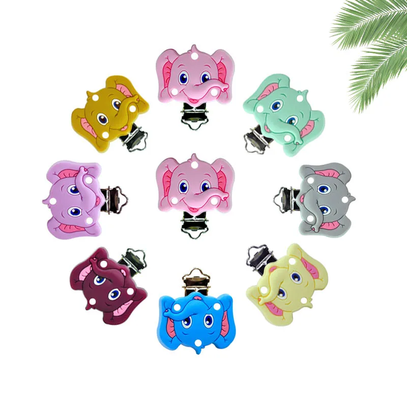 Necklace Elephant Silicone Pacifier-Clip Bead-Tool Heart-Accessories Gift Nurs Baby-Teething