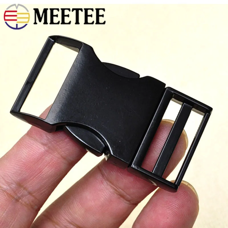 Meetee 2/4 шт. 20/25 мм черный металлический быстро расстегивающиеся пряжки сумка ремень боковой зажим застежка-крючок лямки ремня DIY детали для багажа аксессуары