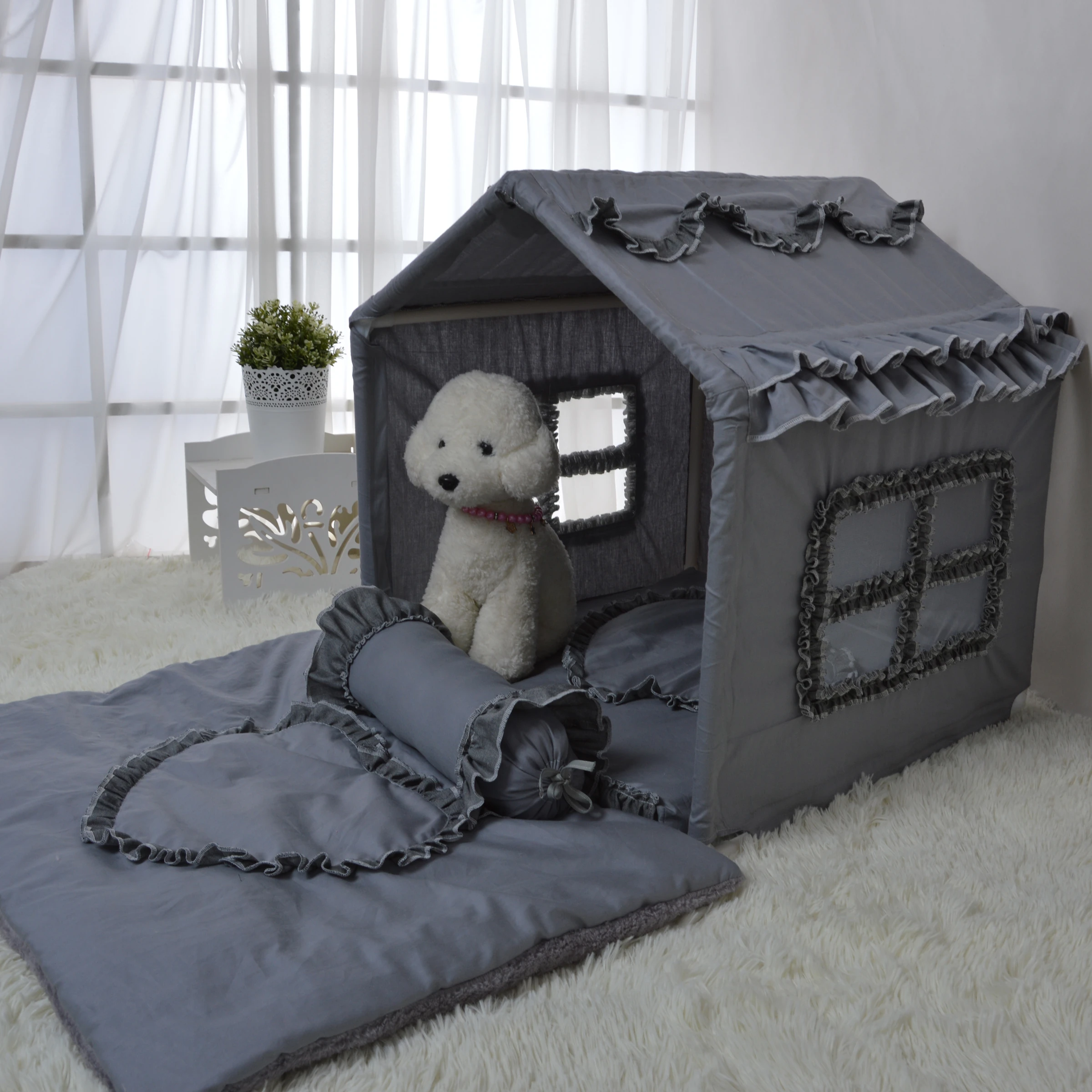 tent with dog room
