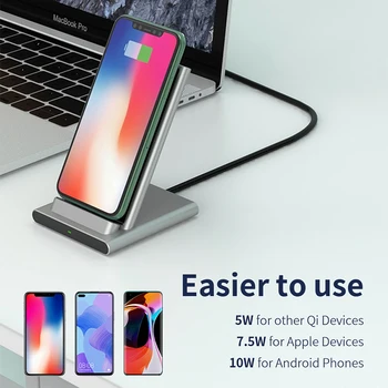 

NEW Qi Standard Wireless Charger Adapter Quick Charger Stand Dock for iPhone 8 11 XS Max XR for Samsung S9 S8 S7 xiaomi huawei