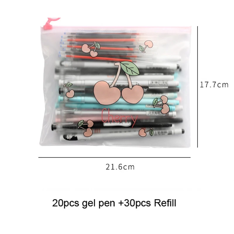 50pcs/bag Erasable Gel Pens Korean Kawaii Stationery 0.5mm Blue Gel Ink  Unisex Pen for Student School Supples Ruixiang M-50