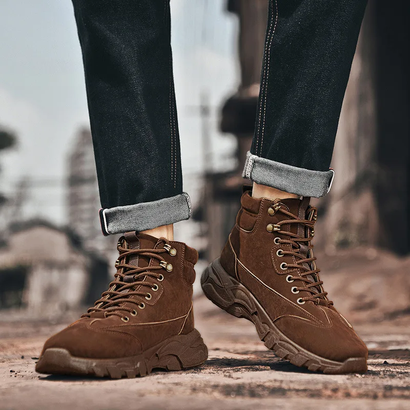 

Winter Martin Boots Men's 2019 Autumn New Style Classic Mid-top Work Shoes Trend Casual Boots Men's High Shoes Men