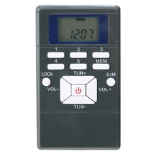 Pohiks 60-108 МГц FM радио приемник портативный цифровой FM радио на батарейках с наушниками пластиковый корпус