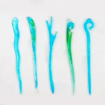 

8Pcs DIY Classical Hairpin Silicone Mold Hair Sticks Jewelry Making Resin Craft