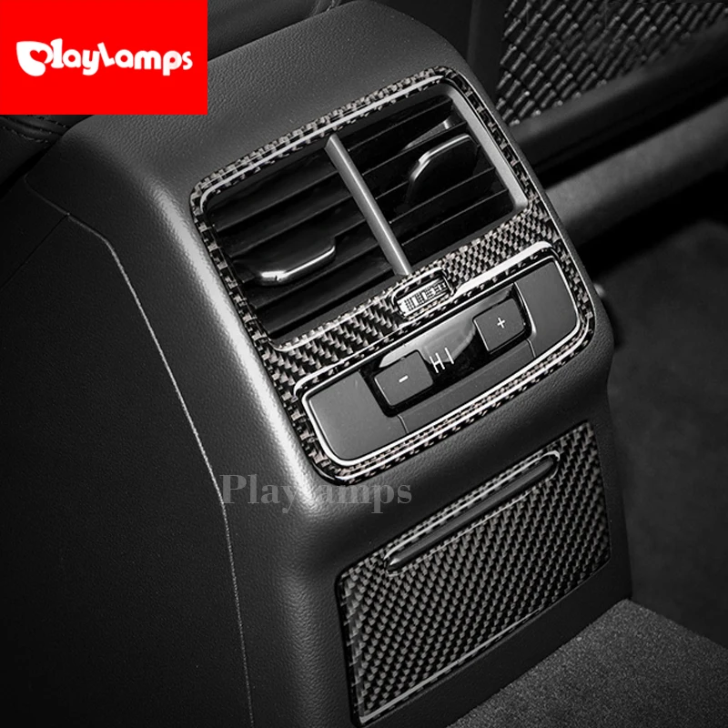 Наклейки для Audi из углеродного волокна задняя крышка для кондиционера отделка украшение для вентиляционного отверстия центр Consol Чехлы для Audi A4 B9 A5
