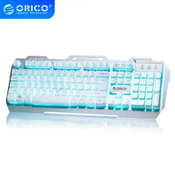 

ORICO Wired Gaming Keyboard Mechanical Feeling Keyboard 104 keys Backlit USB Keyboards Waterproof LED for Tablet Desktop