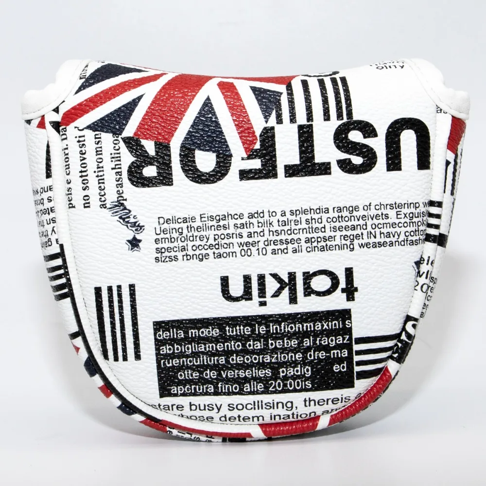 Гольф чехол для короткой клюшки UK Mallet чехол для короткой клюшки s Чехол для головки клюшки для гольфа крышка Вышивка PU кожа Магнитная