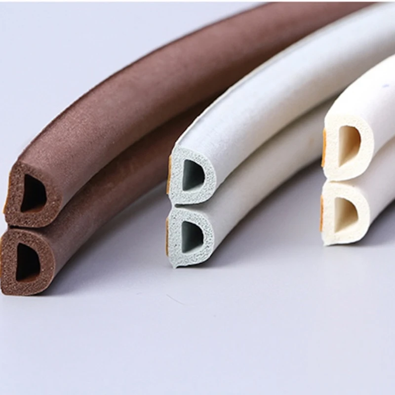 Door Window EPDM Rubber Adhesive Sealing Strip Sliding Screen Sash Cupboard Wardrobe Closet Seals Gasket 9 x 6mm Black White odd