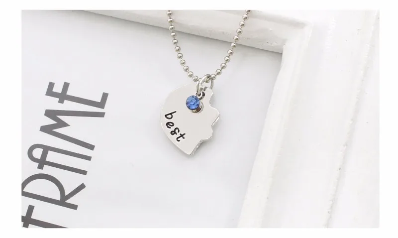 Korean Fashionable Women Necklac Chain 3 Piece Set Best Friend Friendship Pendant Bff Matching Necklace Jewelry