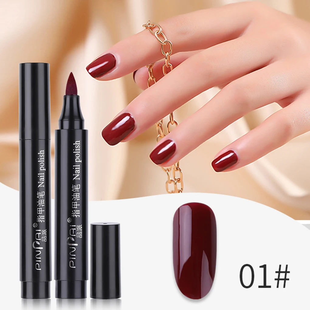 Multi Solid Colors Nail Polish Pen Long Lasting Waterproof Quick Drying Nail Art Painting Tool
