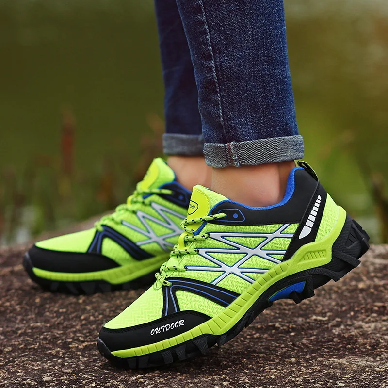 Najtaniej Męskie buty górskie sznurowane sportowe buty męskie Outdoor Jogging trampki trekkingowe antypoślizgowe odporne na zużycie buty do podróży wygodne