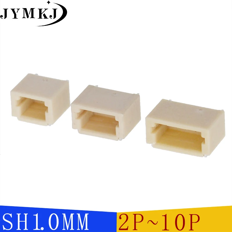 

50PCS JST SH 1.0mm 2 3 4 5 6 7 8 9 10 Pin Connector Wire-to-Board type SMD DIP Horizontal Socket Receptacle 2P 3P 4P 5P 6P 7P 8P