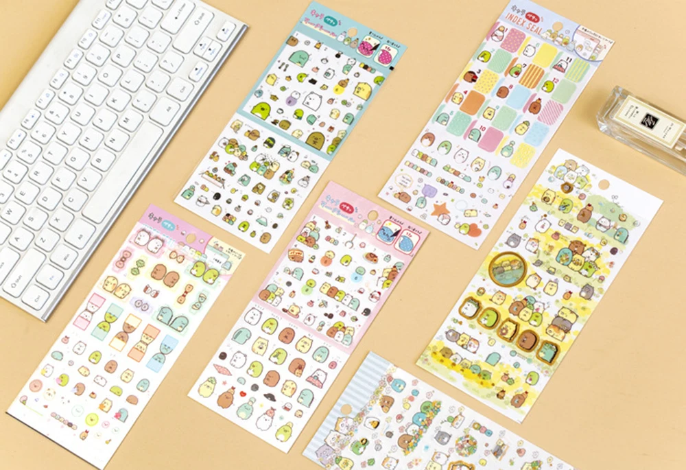 1 шт. Kawaii Мультфильм Sumikko Gurashi Bullet Journal Декоративные Канцелярские наклейки Скрапбукинг DIY дневник альбом палка этикетка